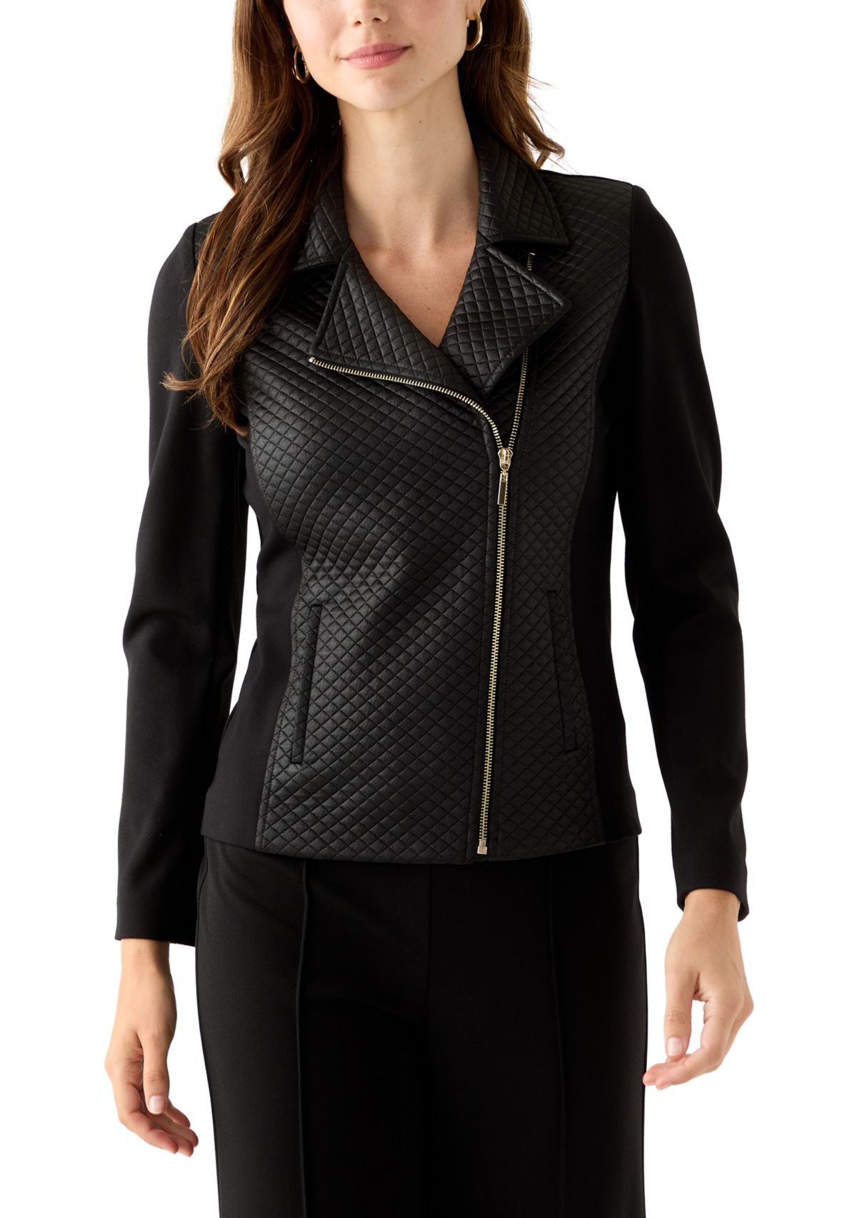 Petite Asymmetrical Moto Jacket