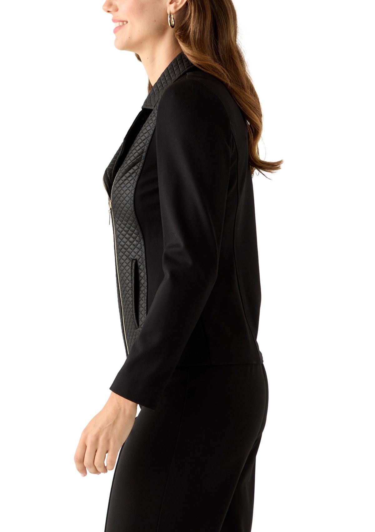 Petite Asymmetrical Moto Jacket