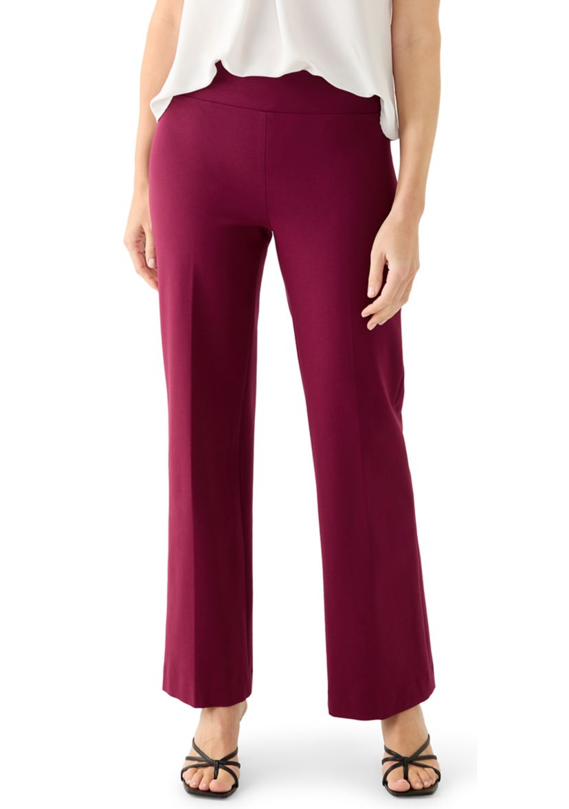 Petite Wide Leg Compression Trousers 