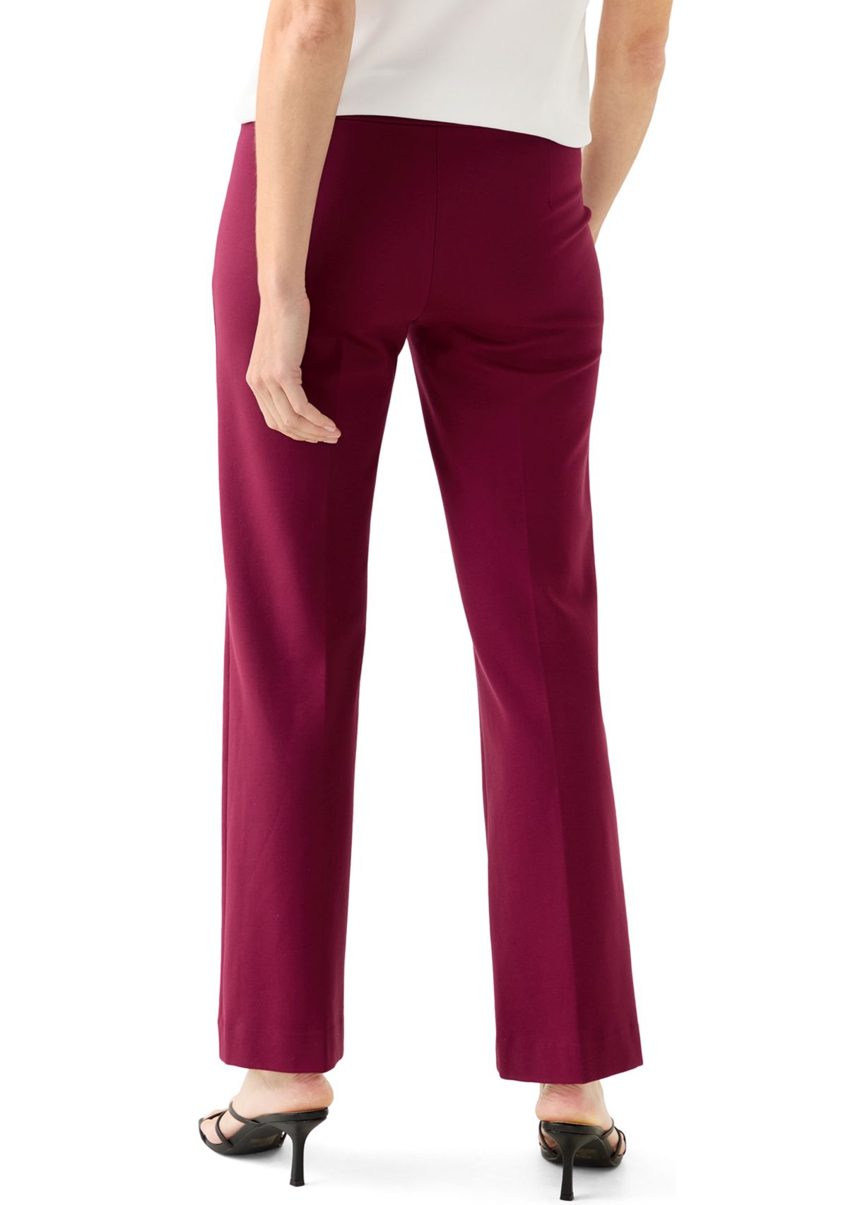 Petite Wide Leg Compression Trousers 