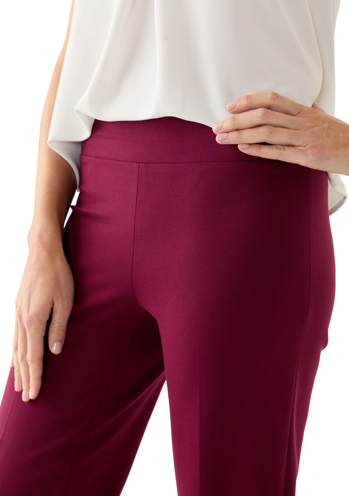 Petite Wide Leg Compression Trousers 