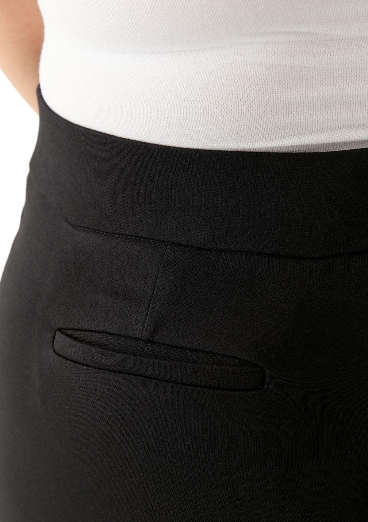 Plus Size Pull On Mid-Rise Wide Leg Cropped Trousers