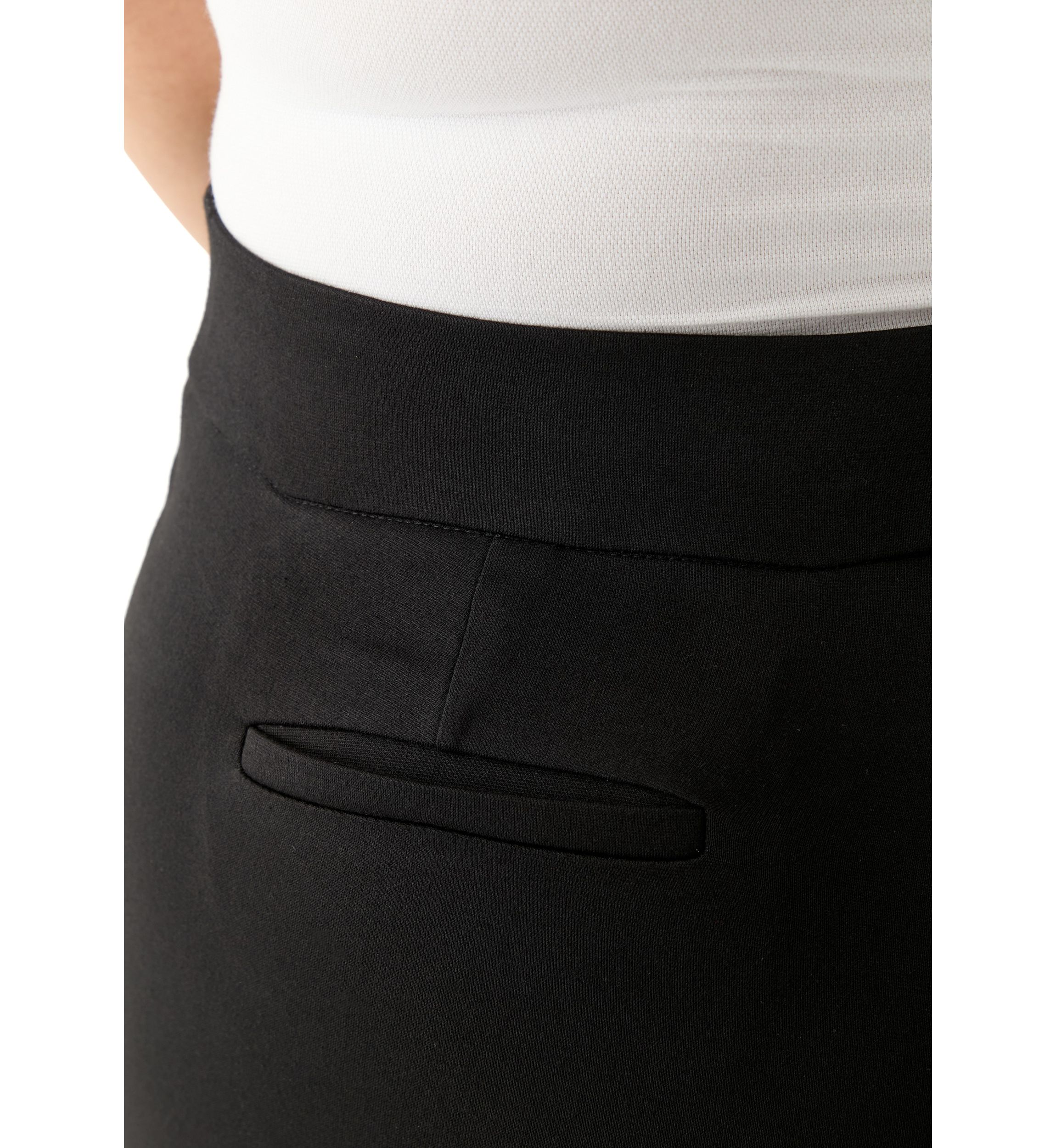 Plus Size Pull On Mid-Rise Wide Leg Cropped Trousers