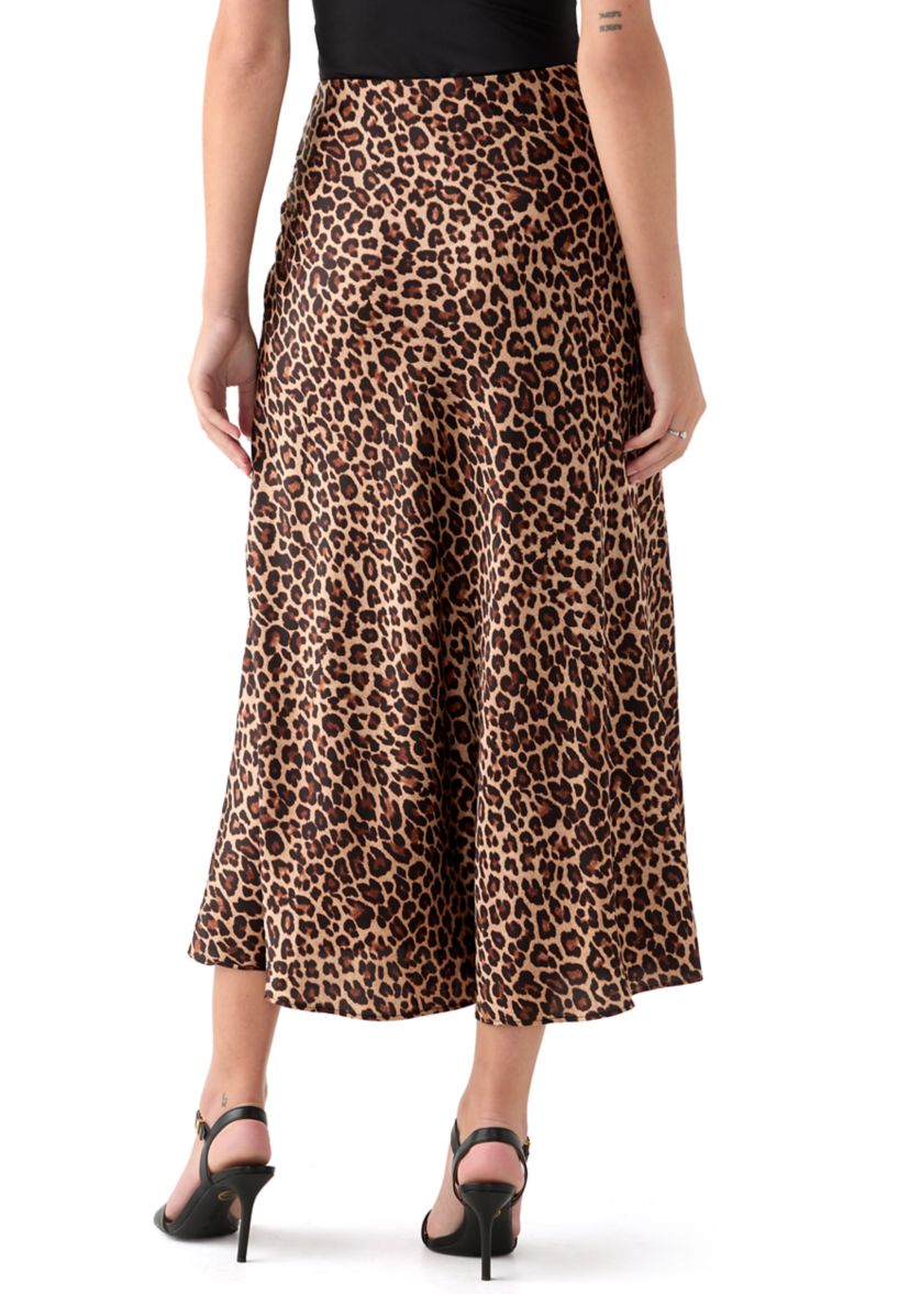 Womens Unlined Bias Flared Skirt