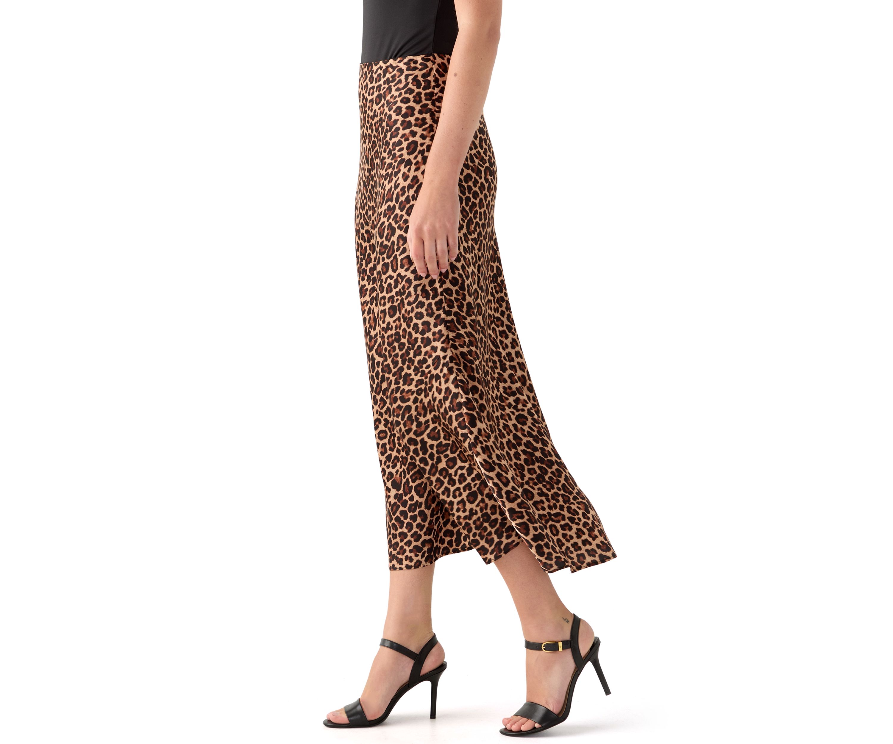 Womens Unlined Bias Flared Skirt