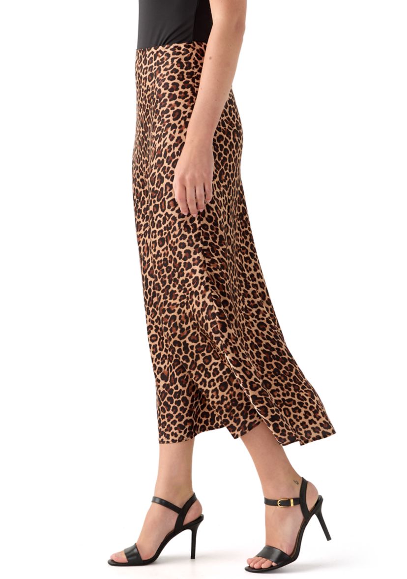 Womens Unlined Bias Flared Skirt