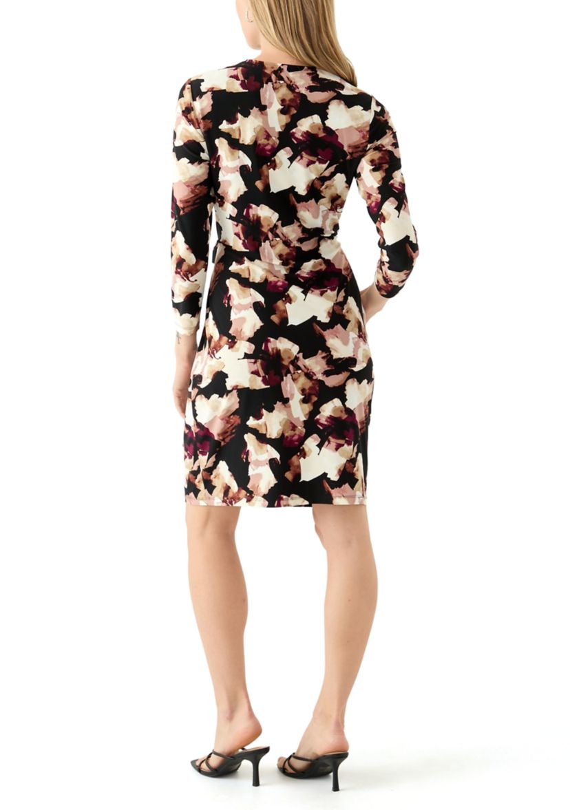 Petite Classic Wrap Printed Dress