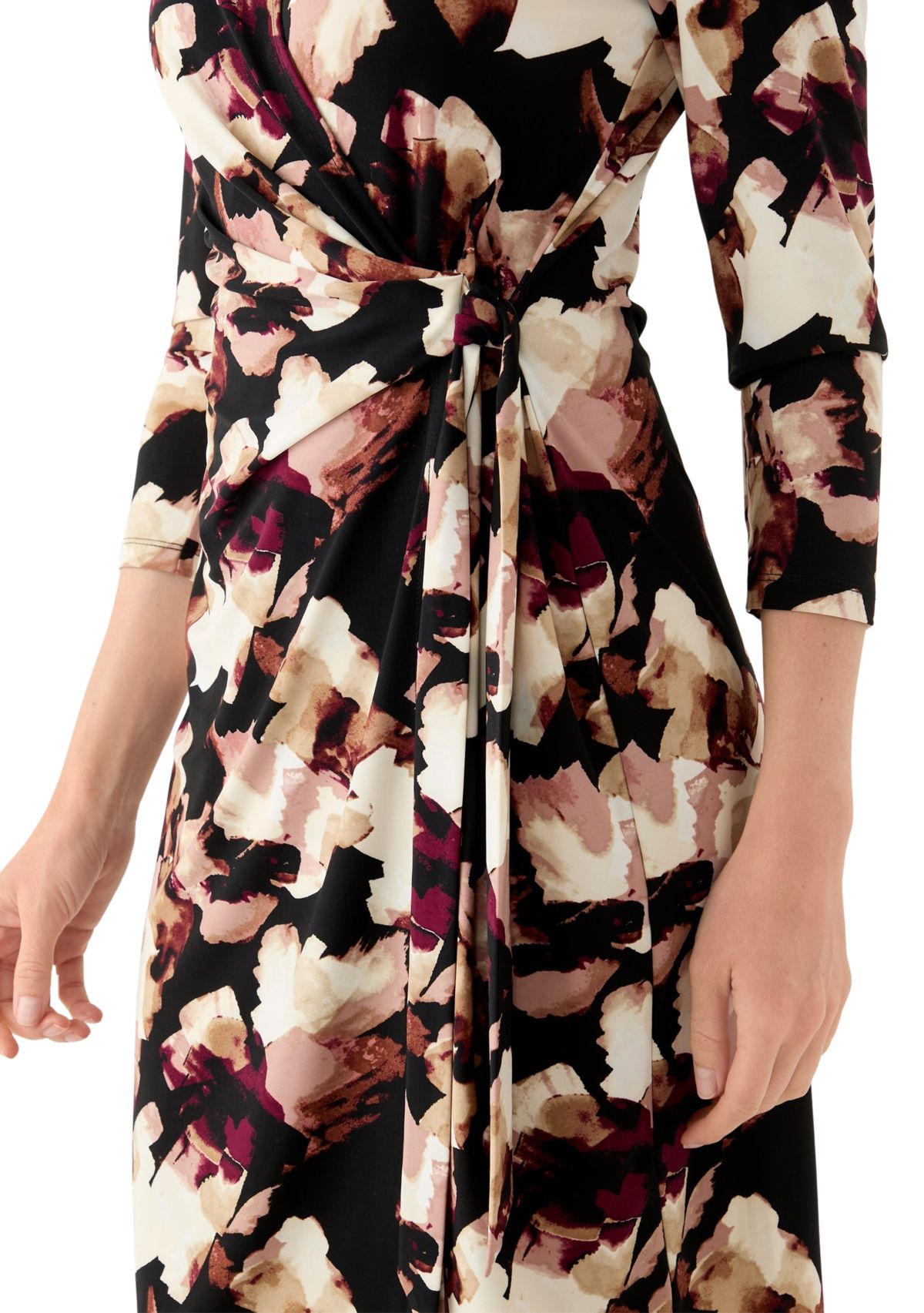Petite Classic Wrap Printed Dress