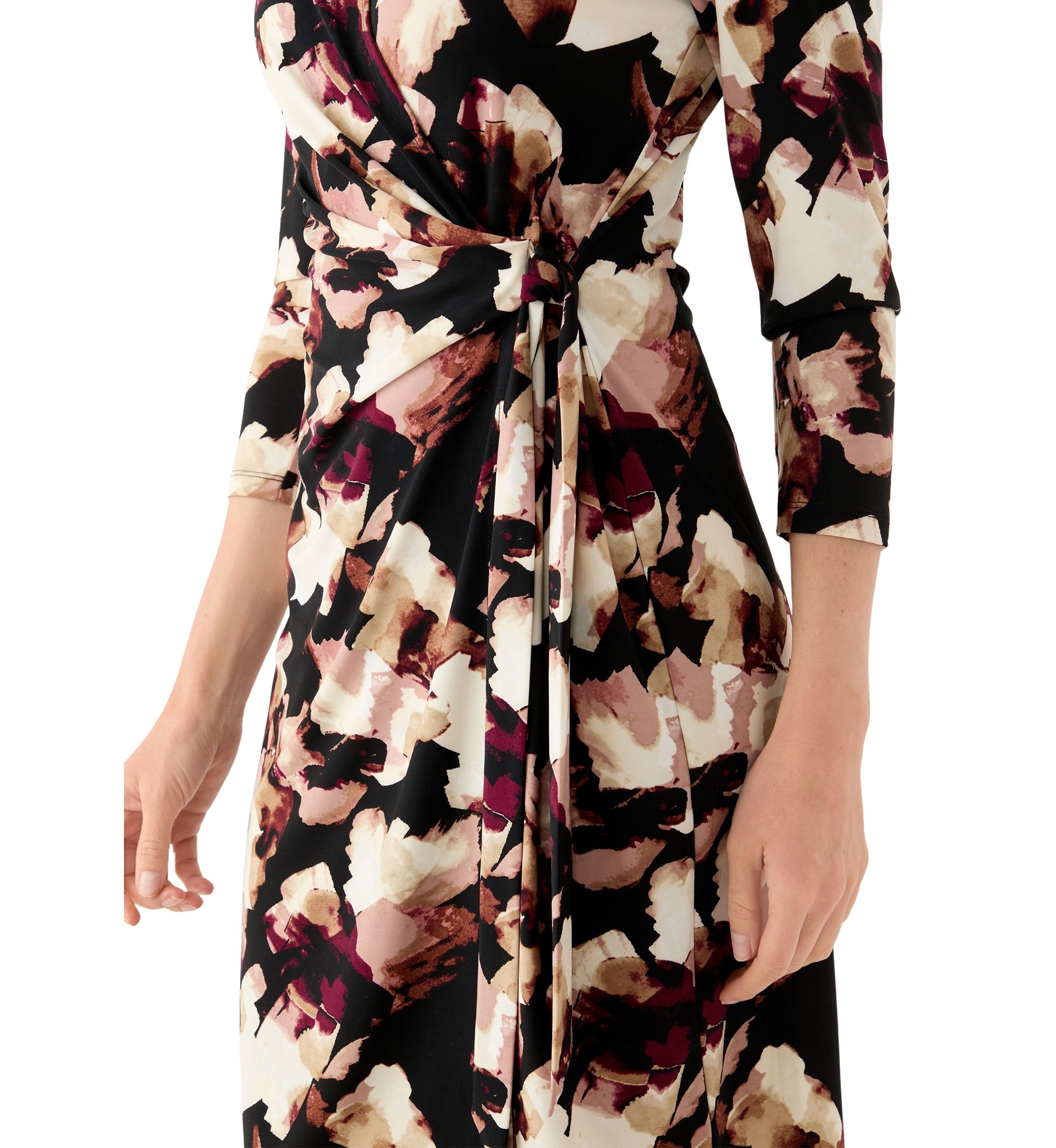 Petite Classic Wrap Printed Dress