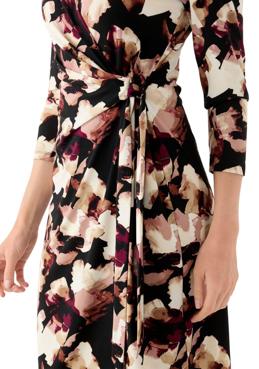 Petite Classic Wrap Printed Dress
