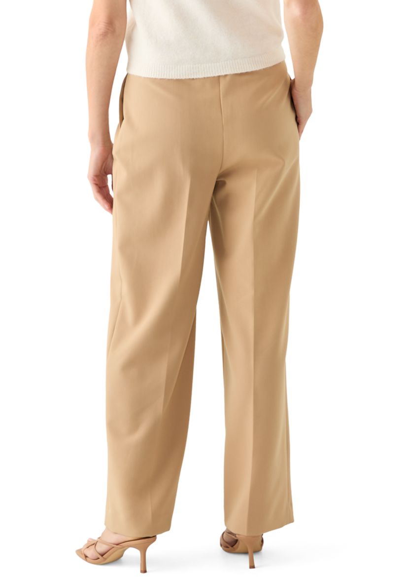 Womens Fit and Flare Wide Leg High Rise Pants