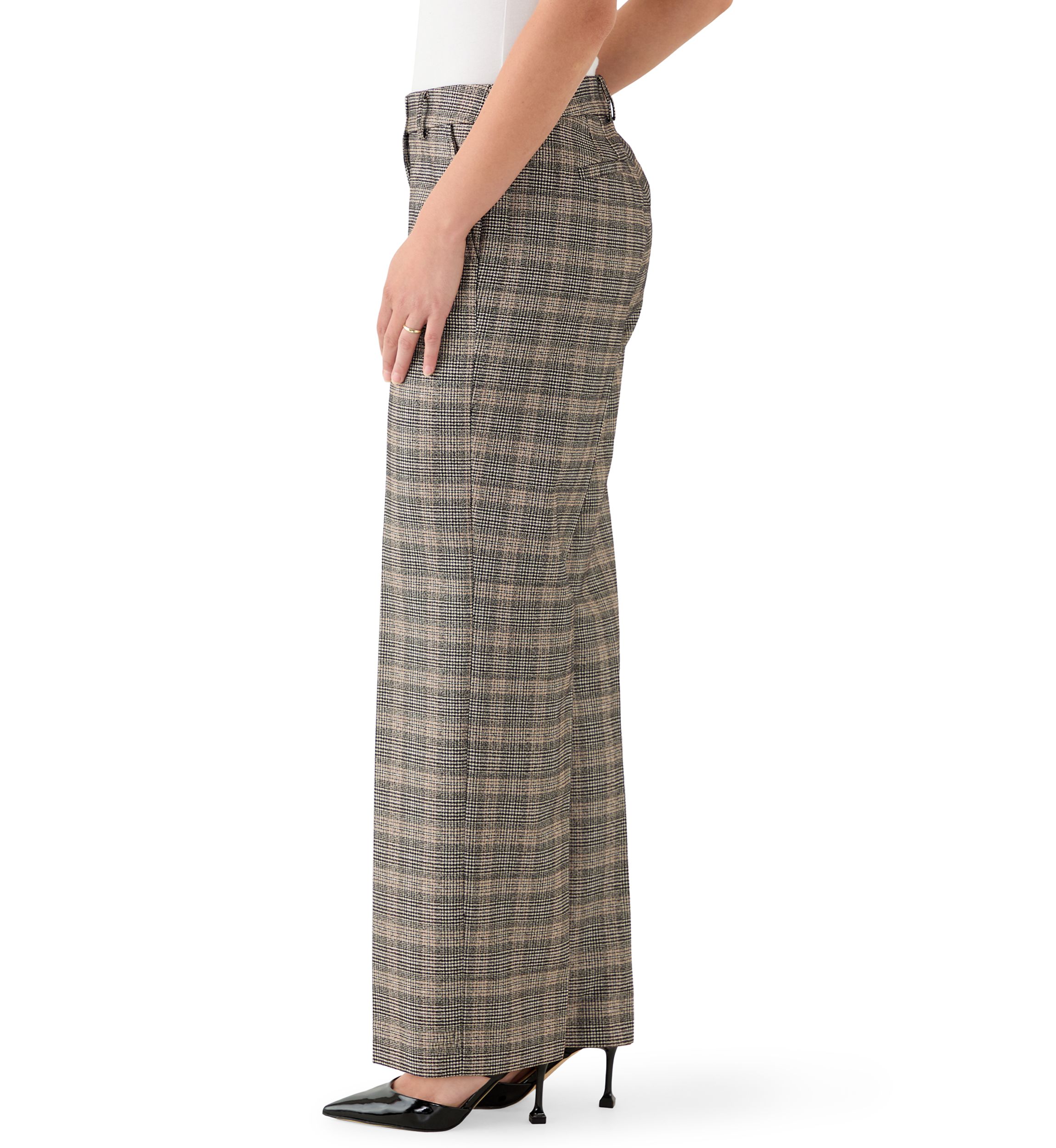 Petite Plaid Trousers