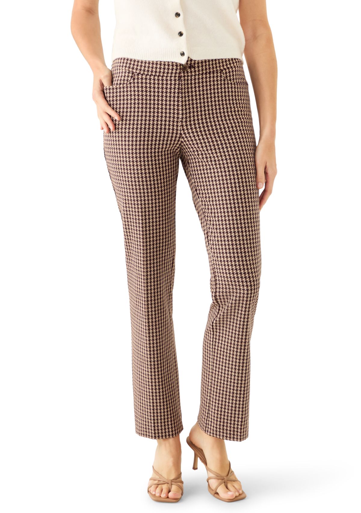 Womens Fit and Flare Bootleg Pants