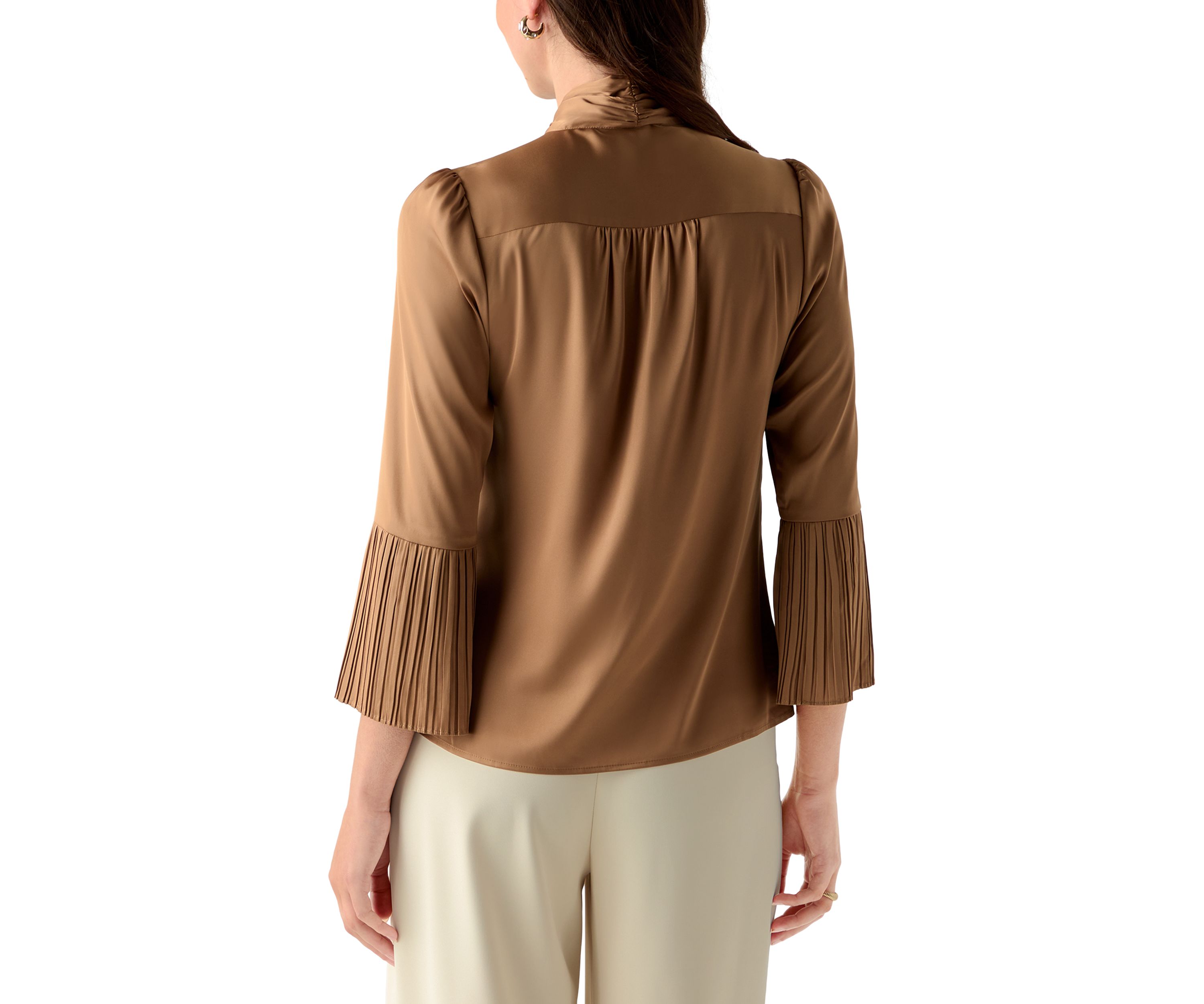 Womens Tie Neck Blouse
