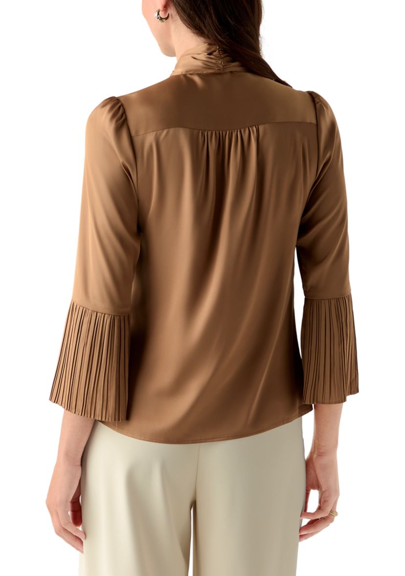 Womens Tie Neck Blouse
