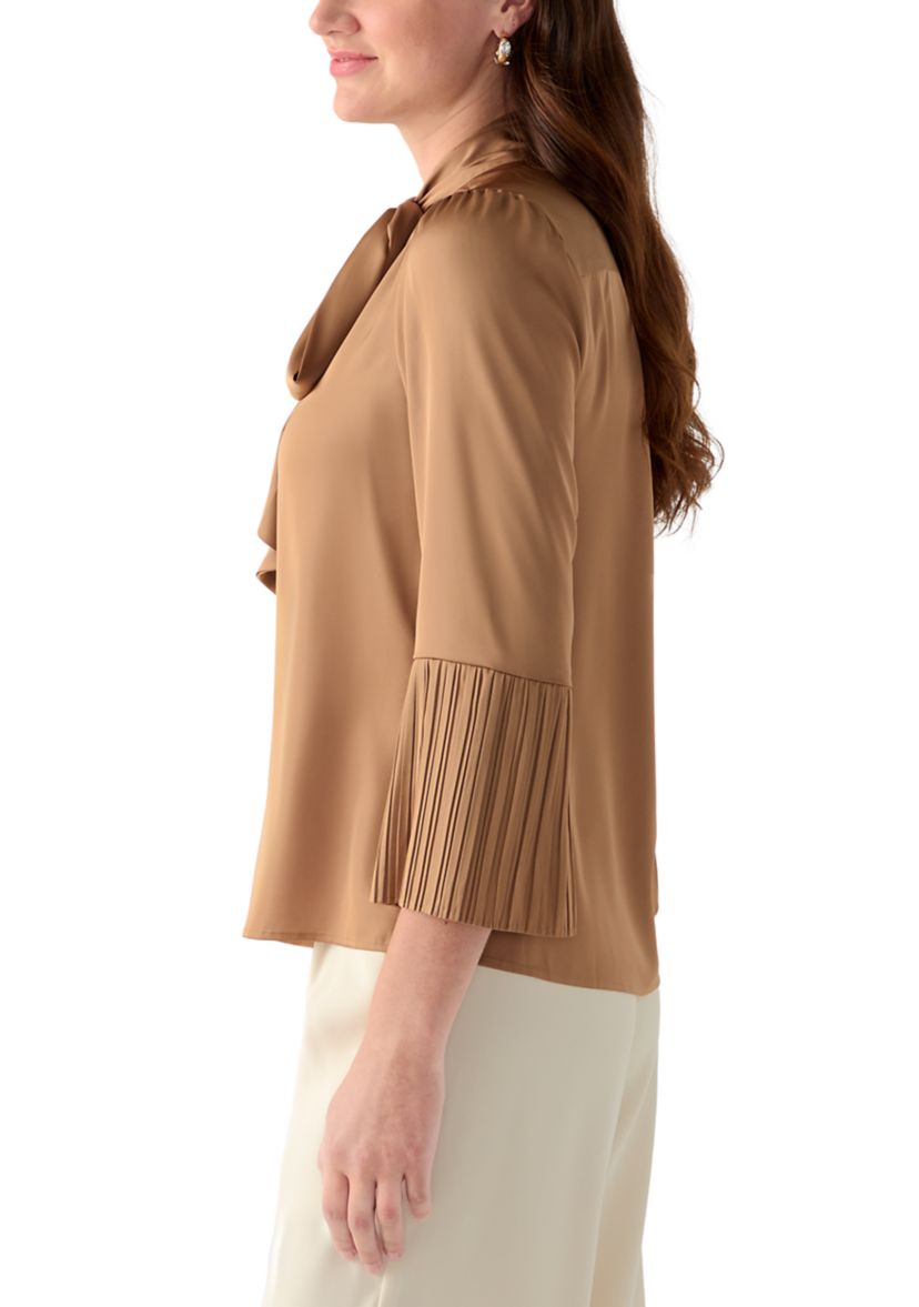 Womens Tie Neck Blouse