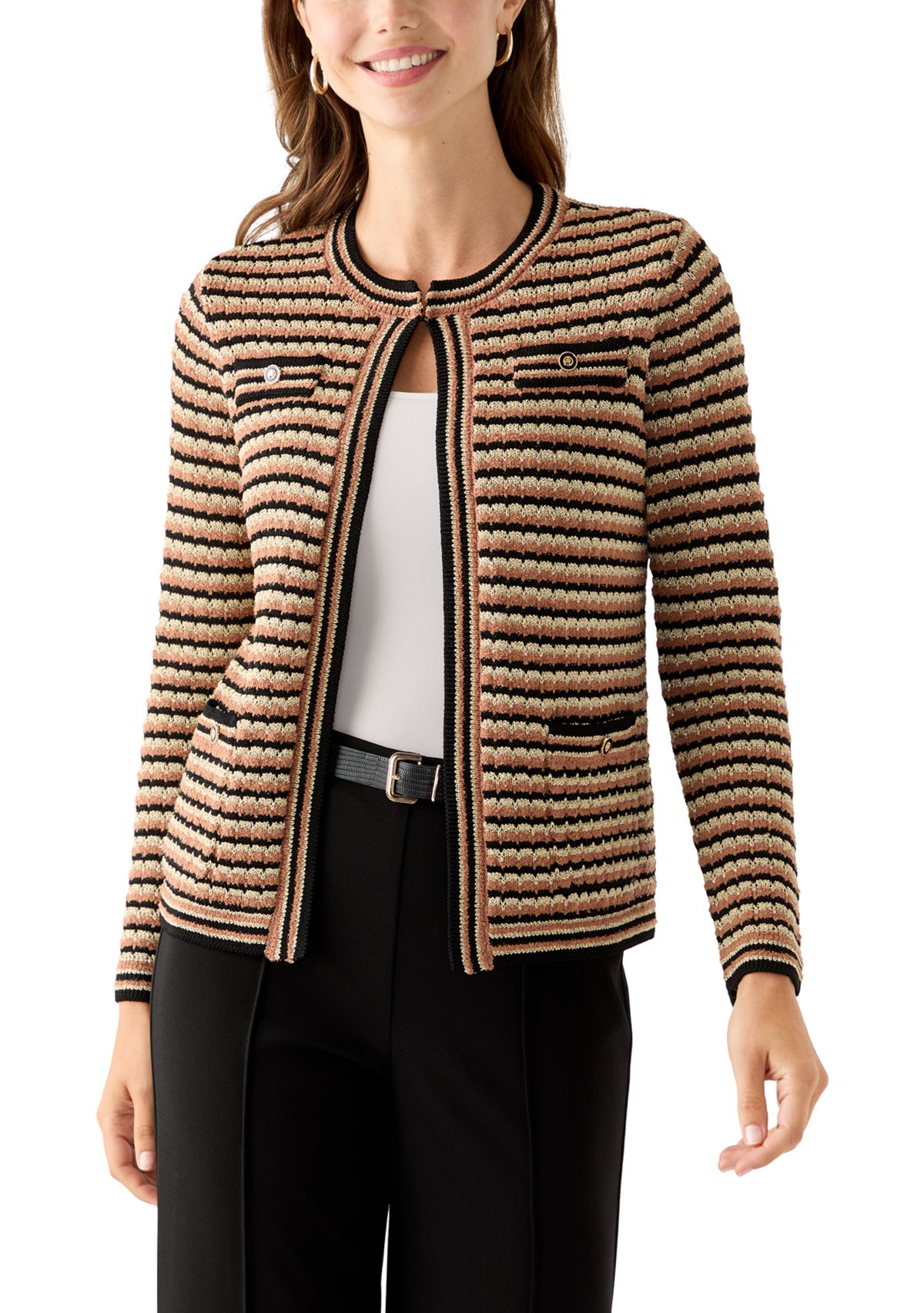 Womens Textured Cardigan 