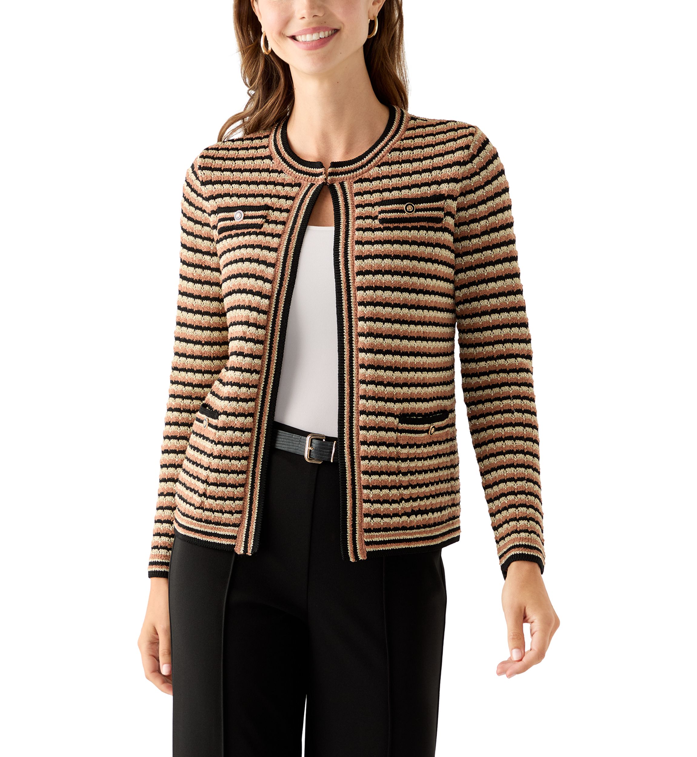 Womens Textured Cardigan 