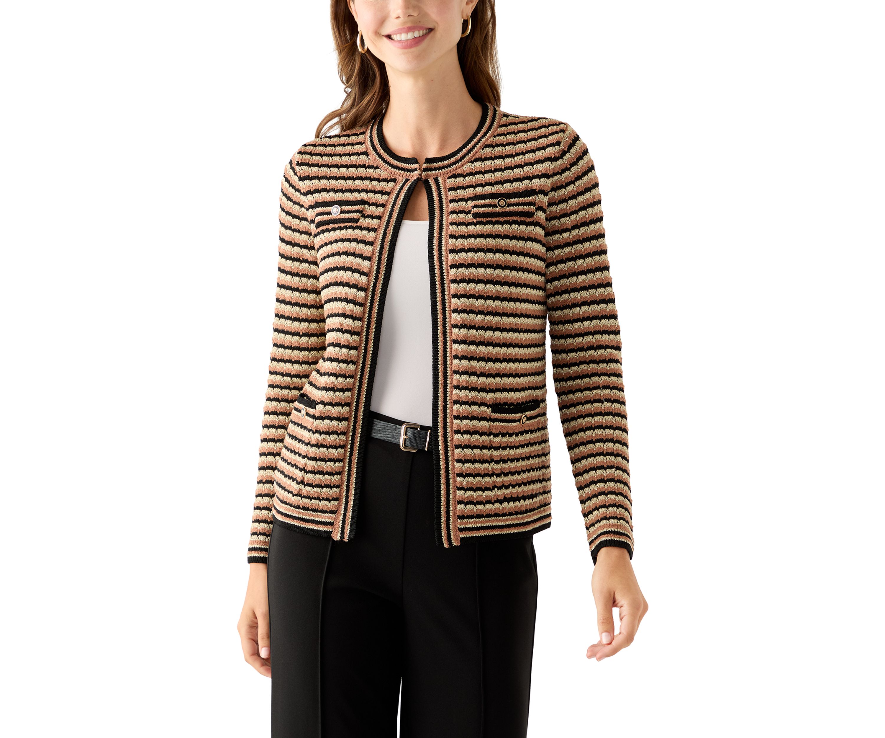 Womens Textured Cardigan 