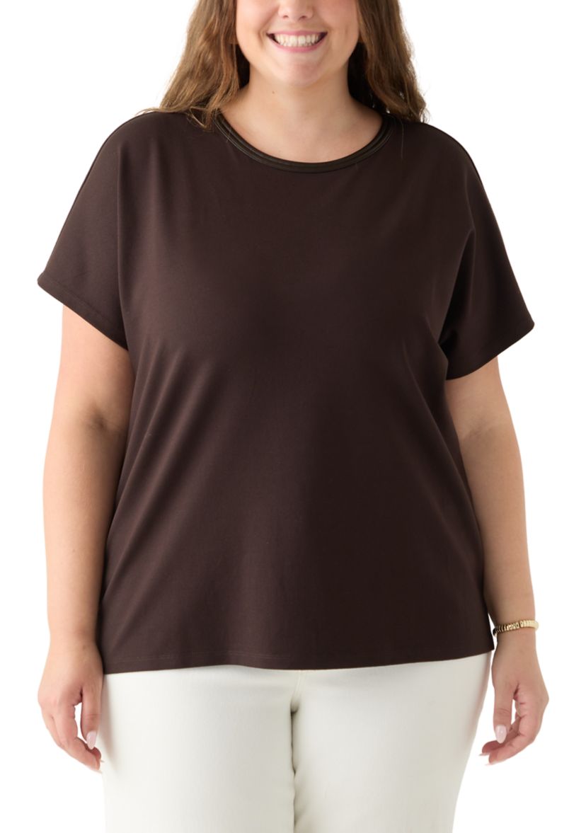 Plus Size Serenity Knit Dolman Sleeve T-Shirt