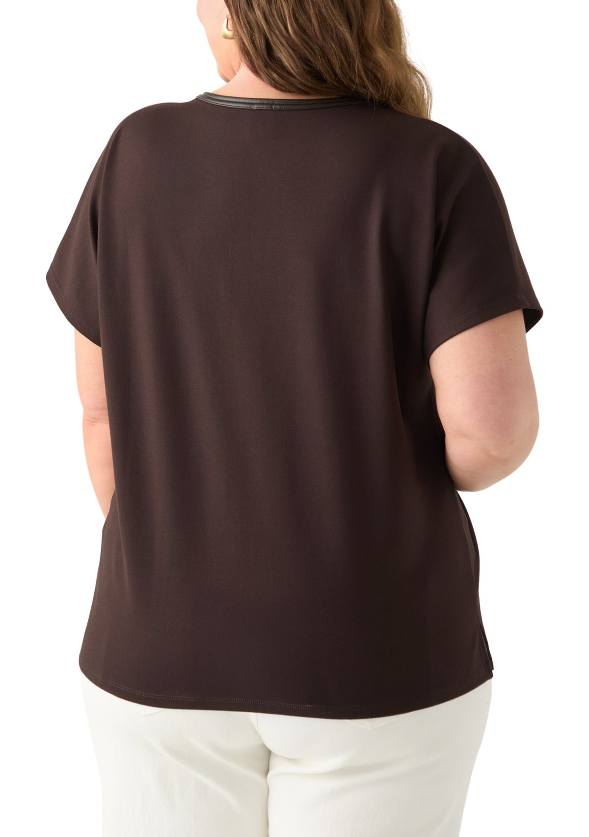 Plus Size Serenity Knit Dolman Sleeve T-Shirt