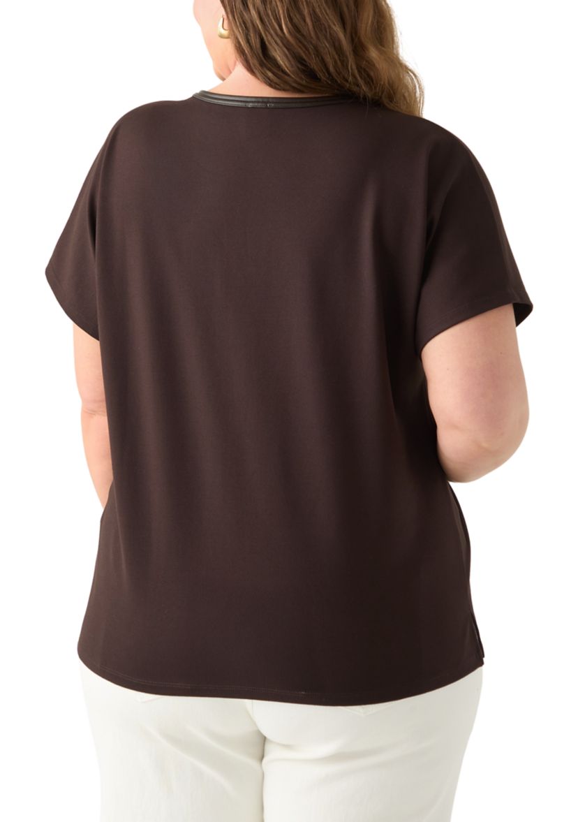 Plus Size Serenity Knit Dolman Sleeve T-Shirt