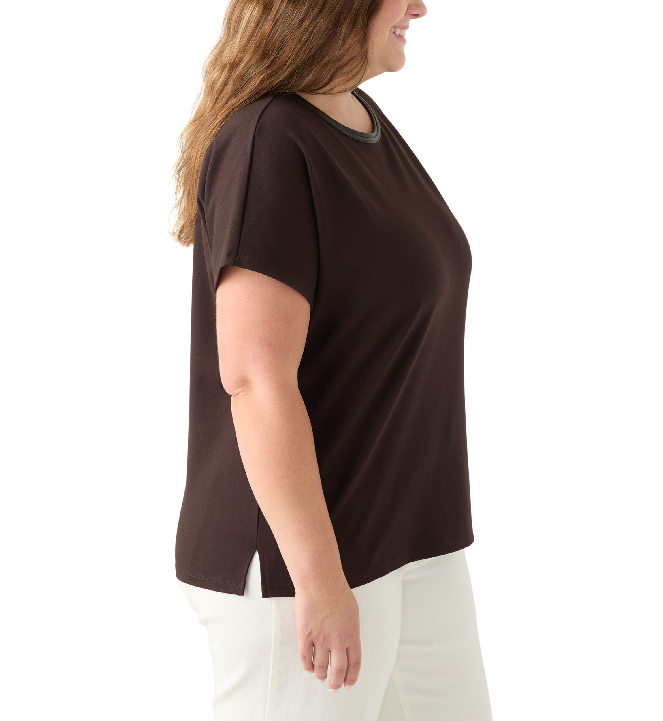 Plus Size Serenity Knit Dolman Sleeve T-Shirt