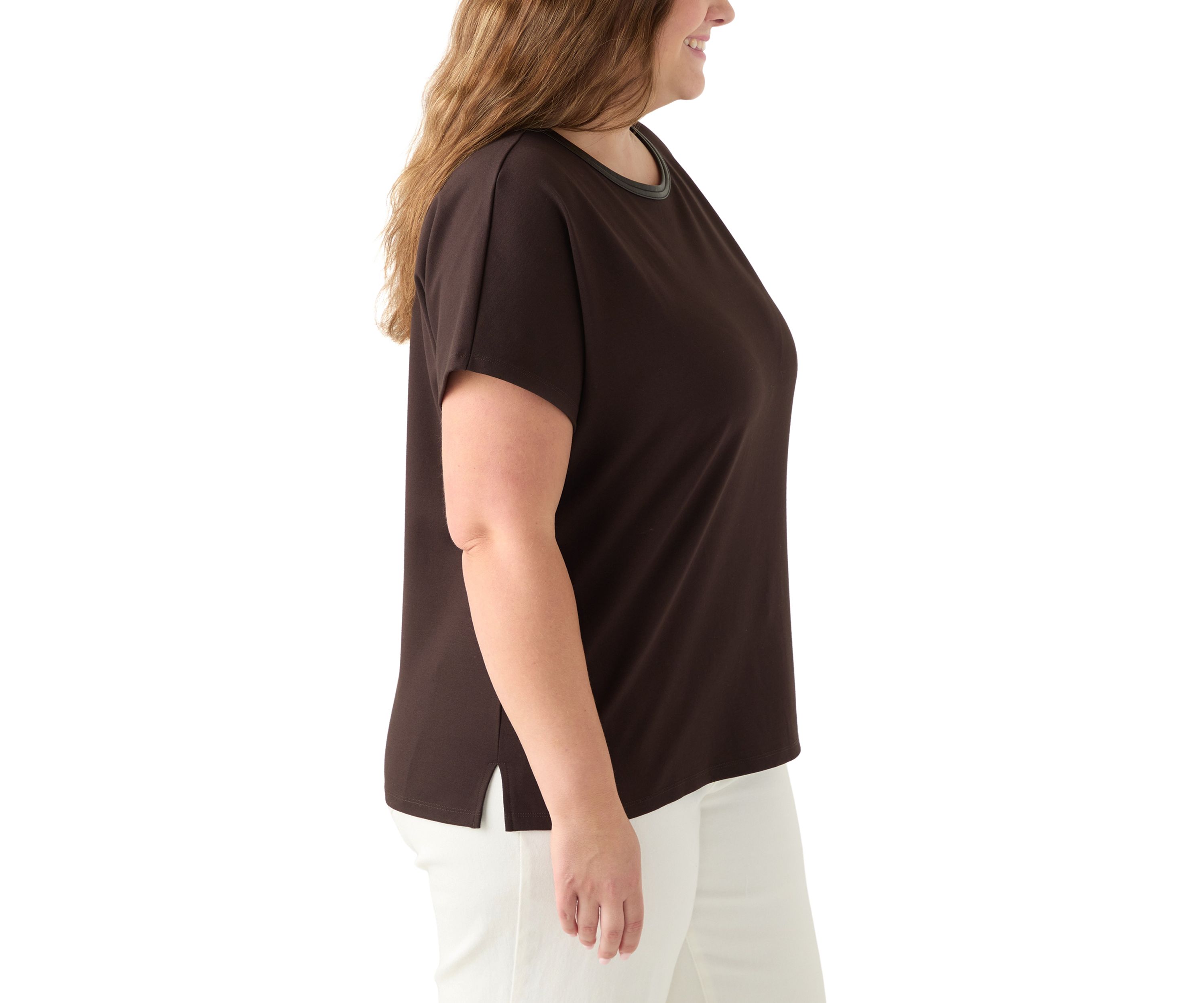 Plus Size Serenity Knit Dolman Sleeve T-Shirt