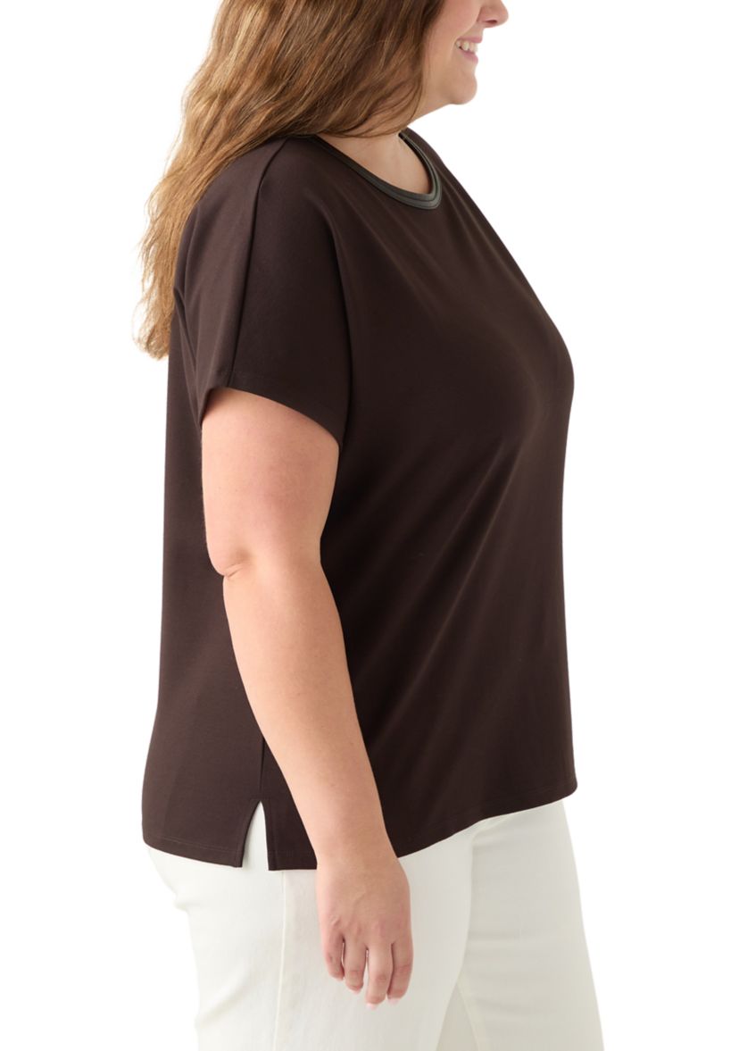Plus Size Serenity Knit Dolman Sleeve T-Shirt