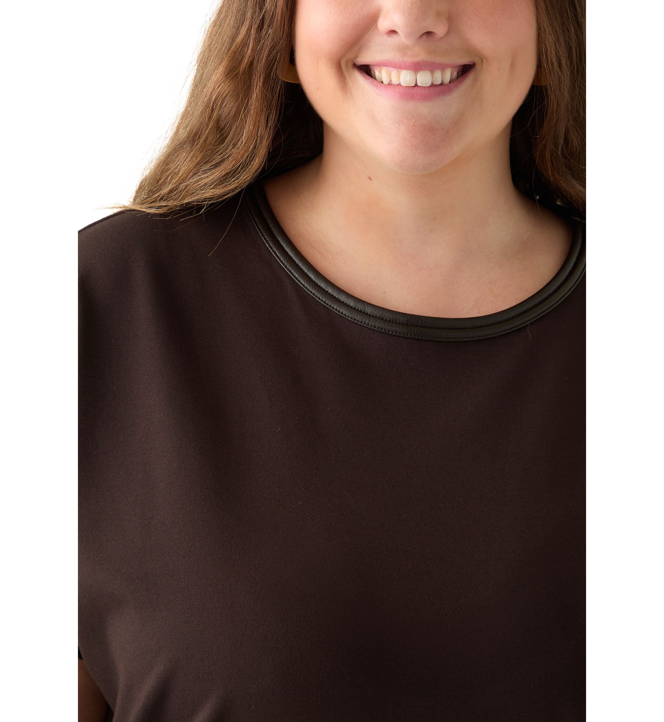 Plus Size Serenity Knit Dolman Sleeve T-Shirt