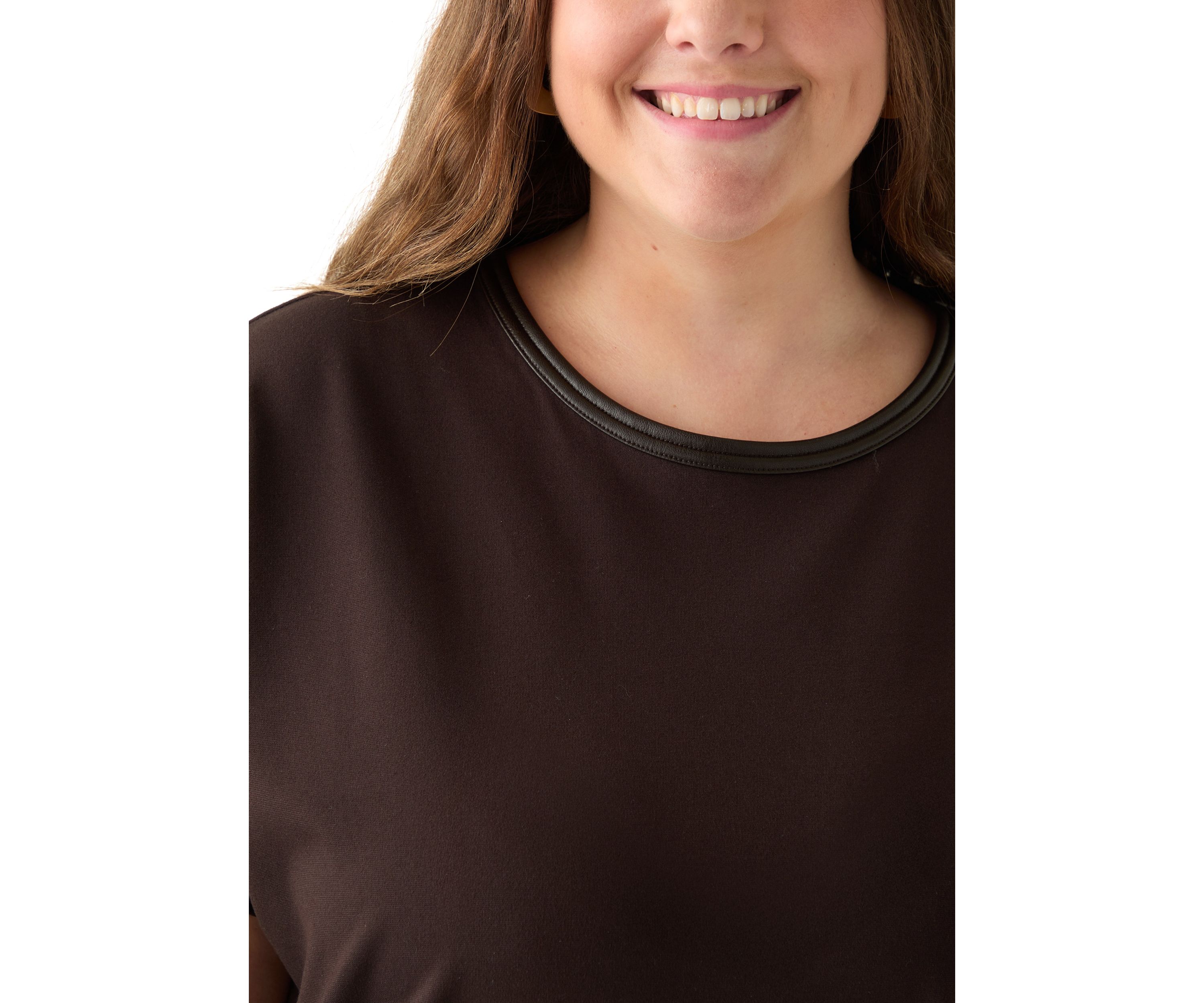 Plus Size Serenity Knit Dolman Sleeve T-Shirt
