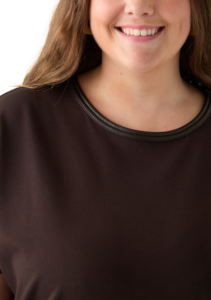 Plus Size Serenity Knit Dolman Sleeve T-Shirt