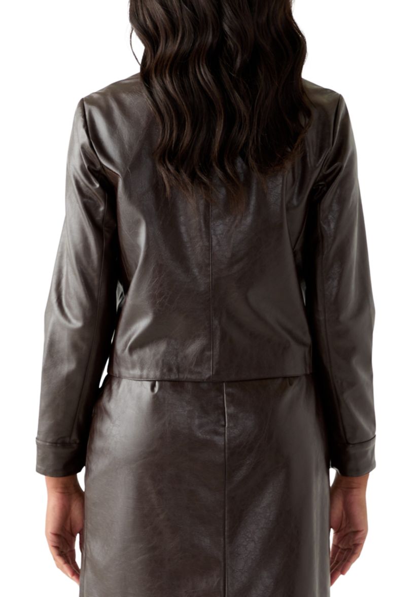 Womens Four Button Jacket with Patch Pockets