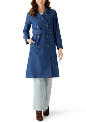 Anne Klein Women's Double Breasted Trench Coat with Belt
