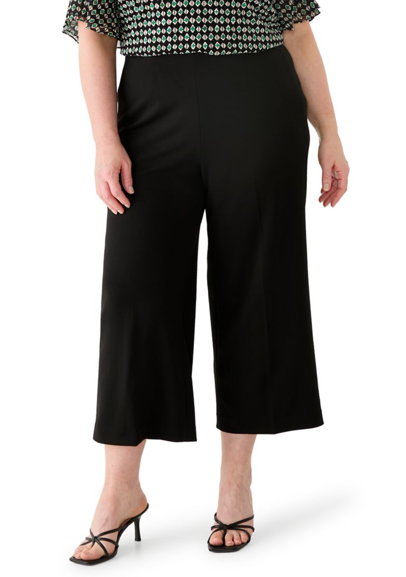 Anne Klein Plus Size High Rise Wide Leg Pants | Belk
