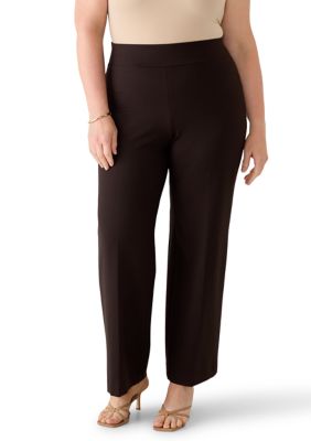 Anne Klein Women's Plus Size Wide Leg Pants