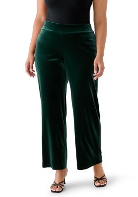 Anne Klein Women's Plus Size Pull On Wide Leg Trousers