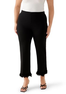 Anne Klein Women's Plus Size Flare Pull-On Ankle Pants