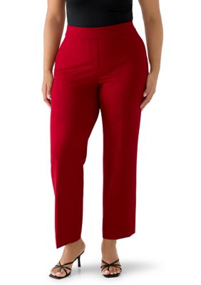 Anne Klein Women's Plus Size Slash Pocket Compression Trousers