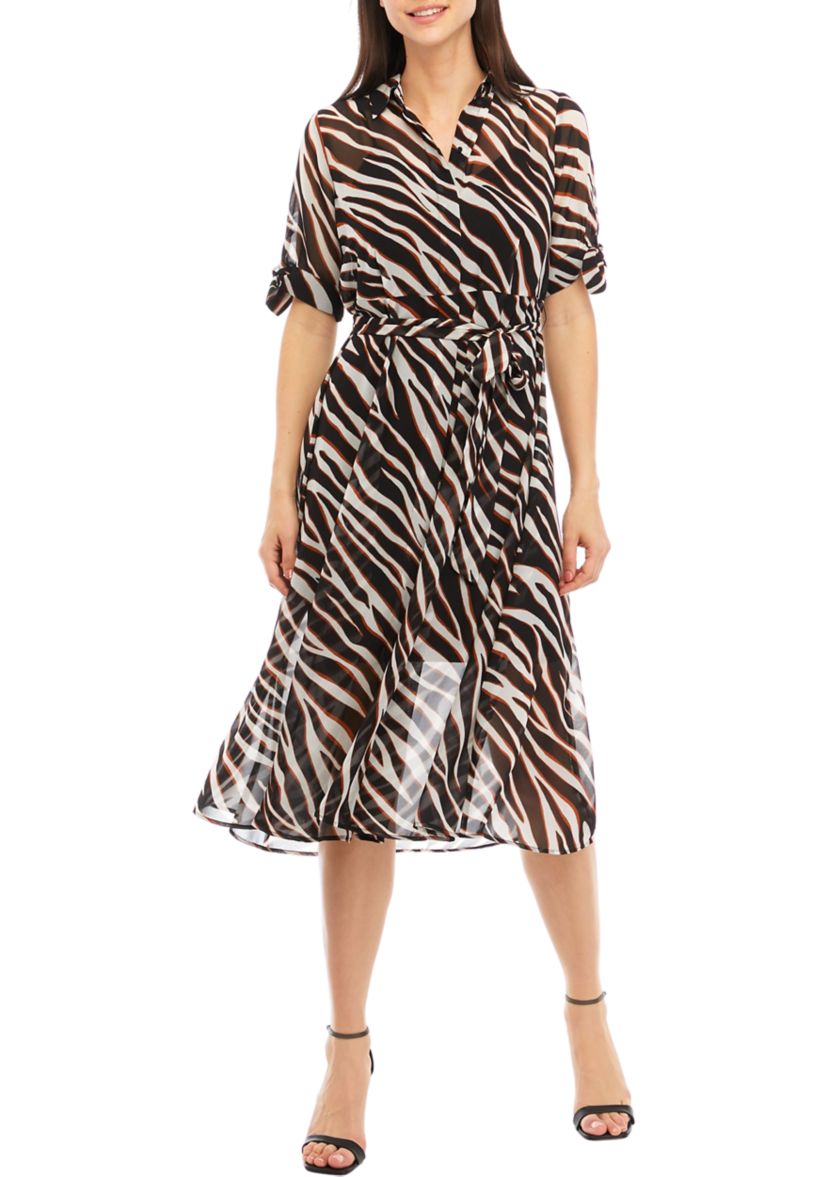 Womens Tie Sleeve Shirtdress