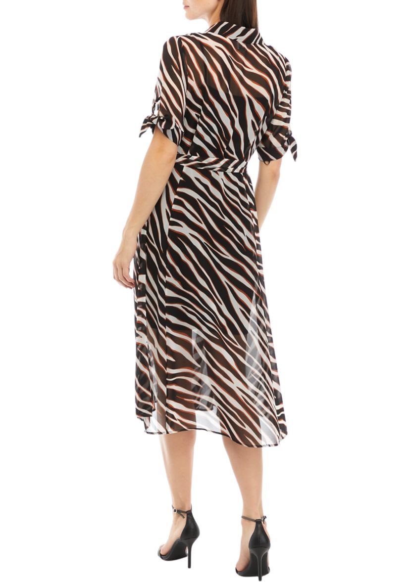 Womens Tie Sleeve Shirtdress