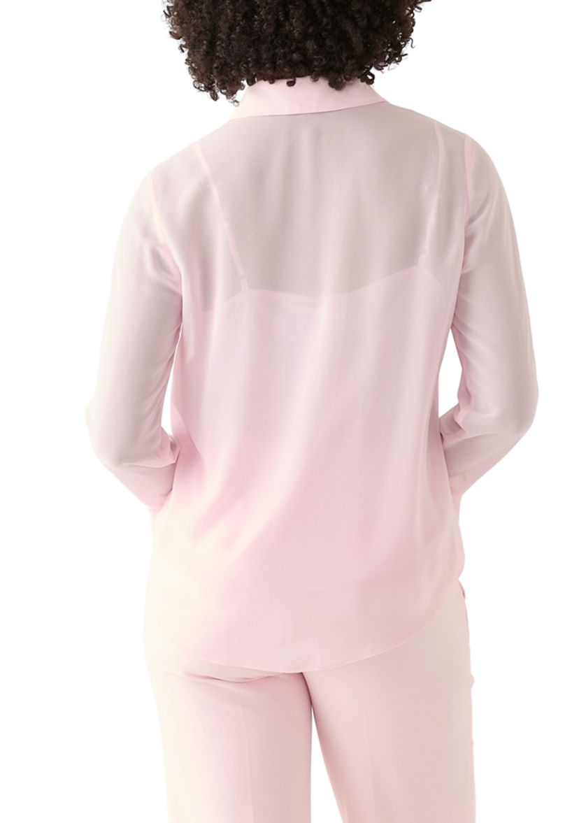 Womens Cascading Ruffle Blouse