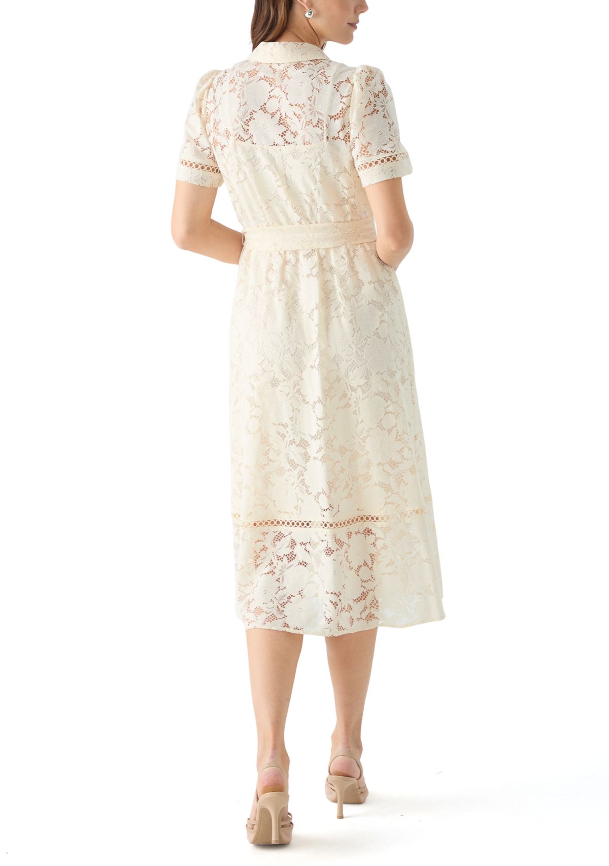 Womens Tea Length Shirt Dress