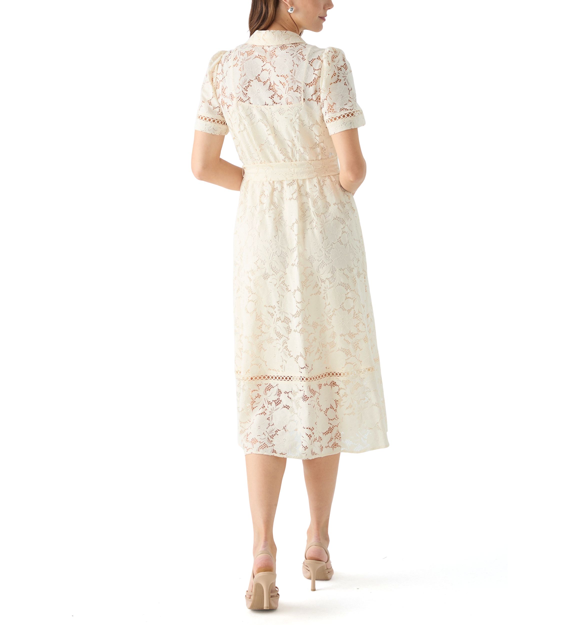 Womens Tea Length Shirt Dress