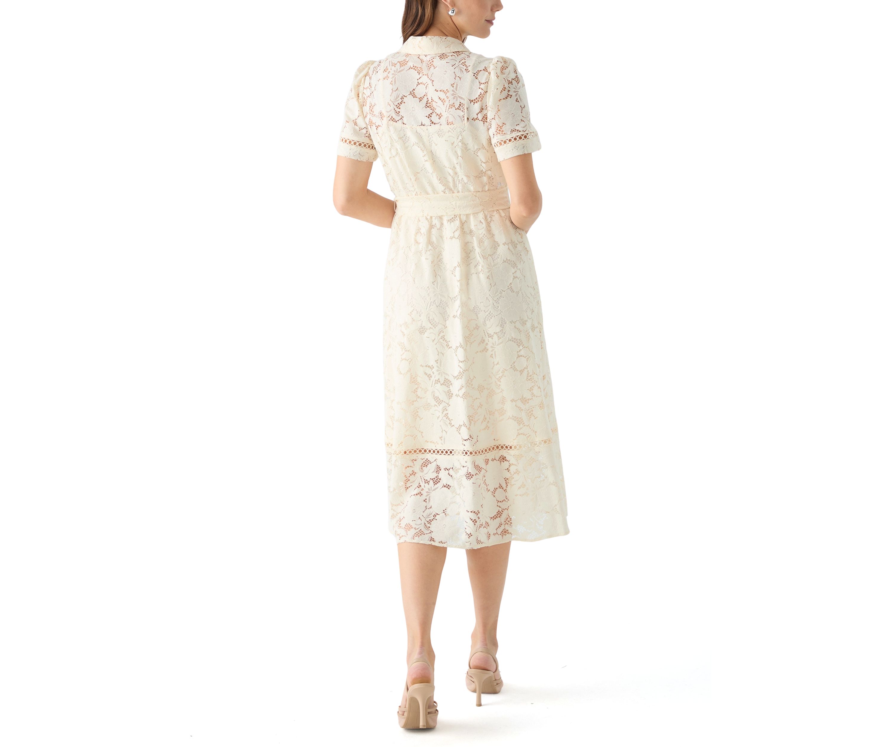 Womens Tea Length Shirt Dress