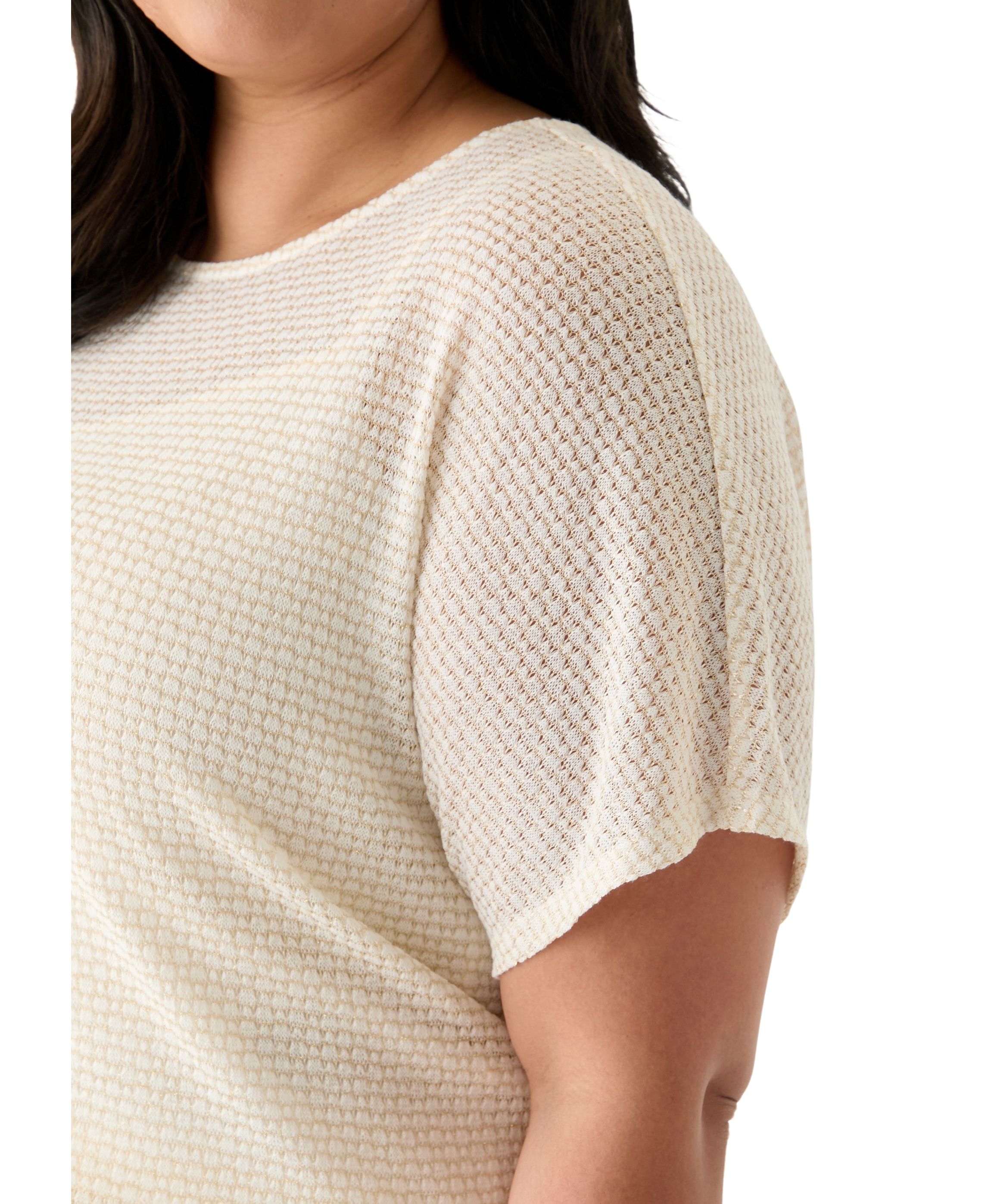 Plus Size Dolman Sleeve Boat Neck Top
