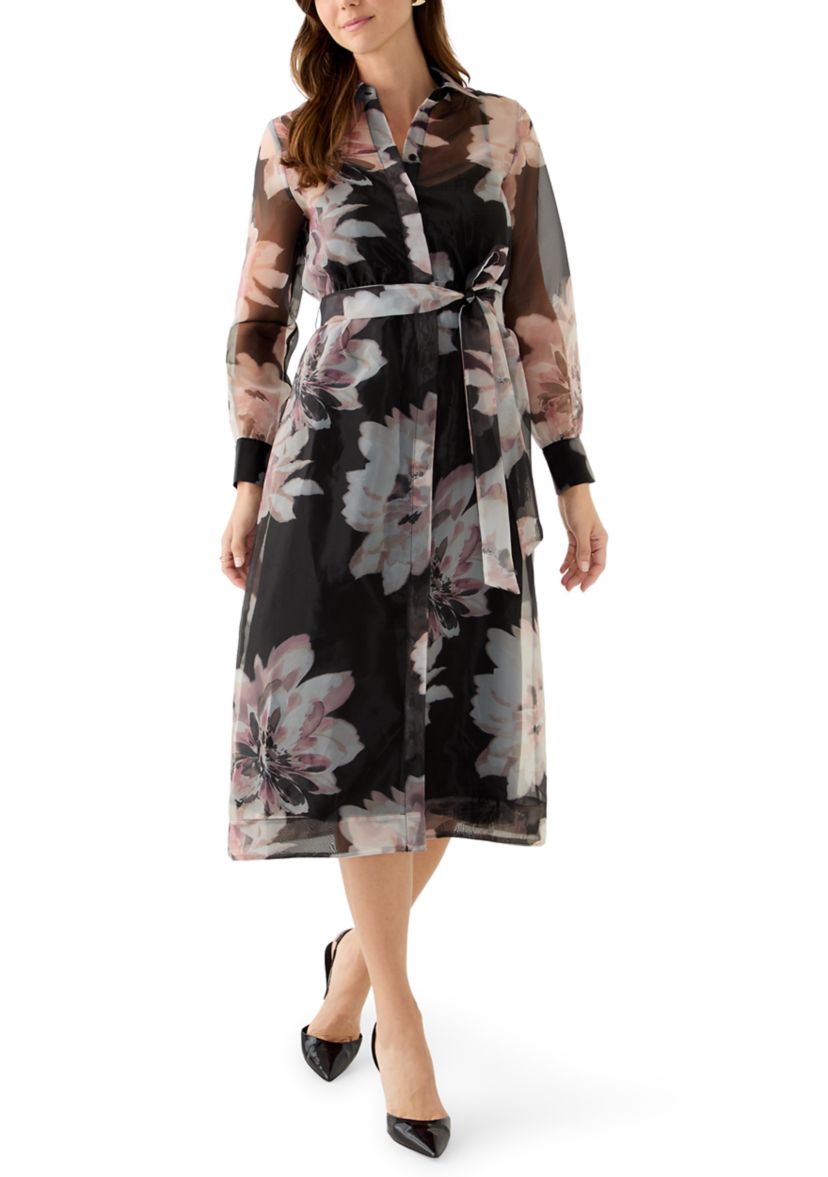 knee length dresses for ladies Double Gauze Tiered Cotton Midi Shirt Dress – Shoptiques