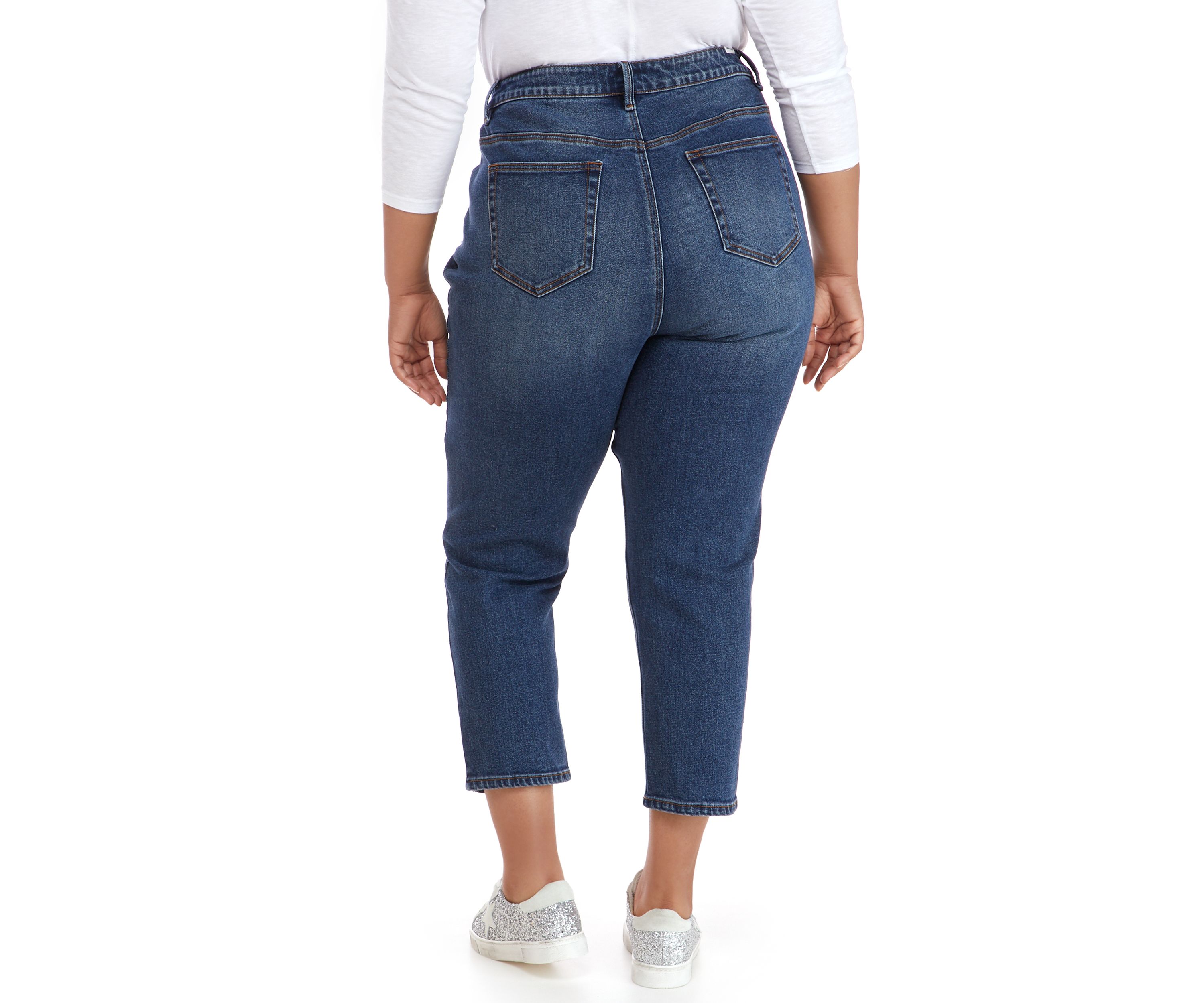 Plus Size Dark Wash Mom Jeans