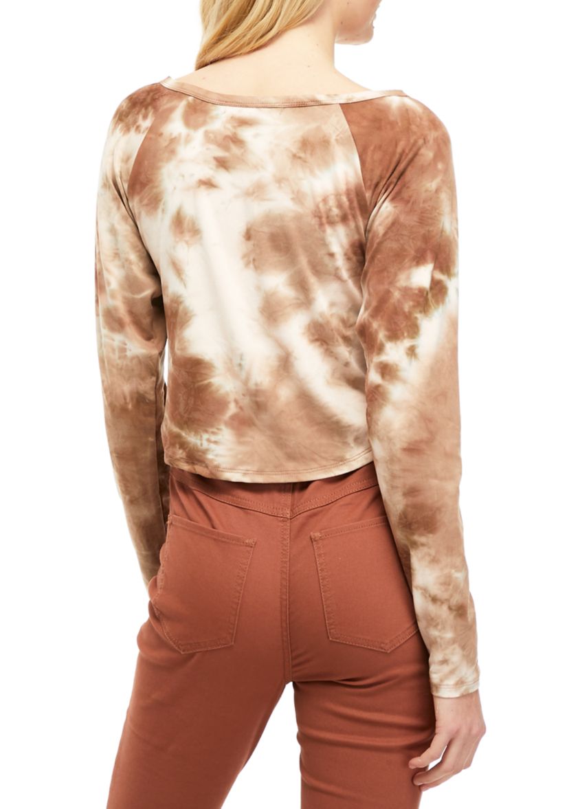Juniors Tie Dye Cinched Top 