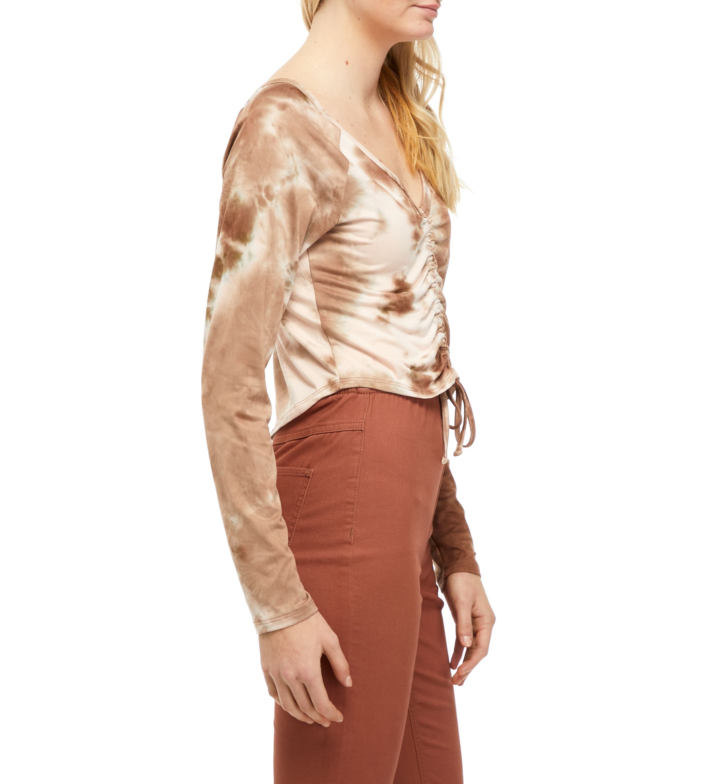 Juniors Tie Dye Cinched Top 
